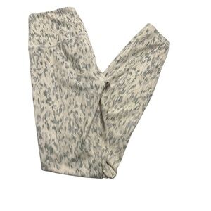 Varley S Beige Gray Leopard Print Leggings